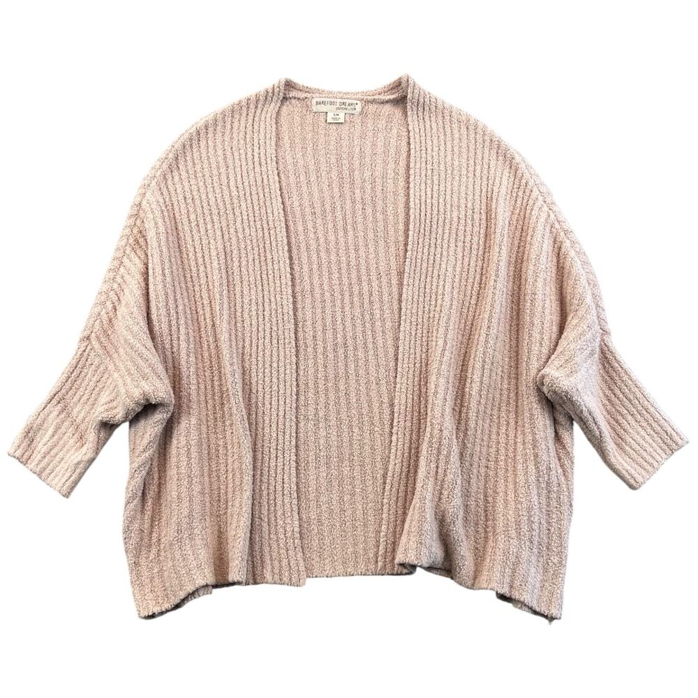 Barefoot Dreams CozyChic Lite Ribbed Cocoon Cardigan Dusty Pink S/M